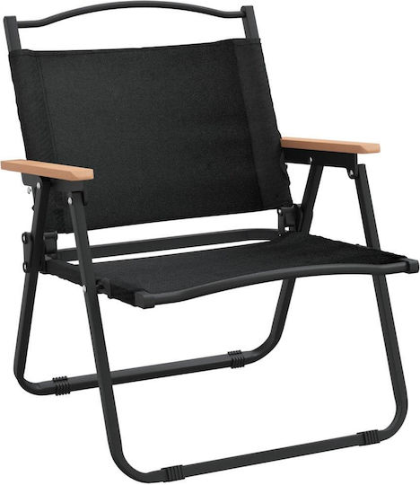 vidaXL Chair Beach Black Waterproof 54x43x59cm Set of 2pcs