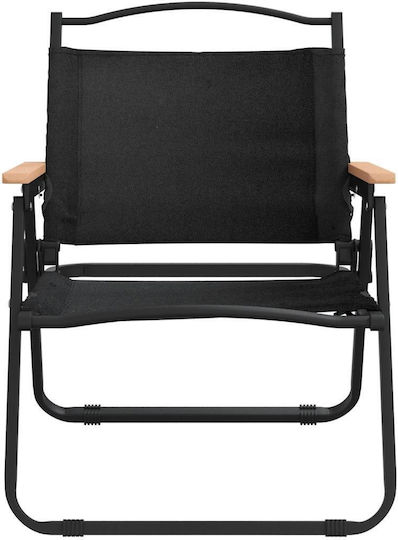 vidaXL Chair Beach Black Waterproof 54x43x59cm Set of 2pcs