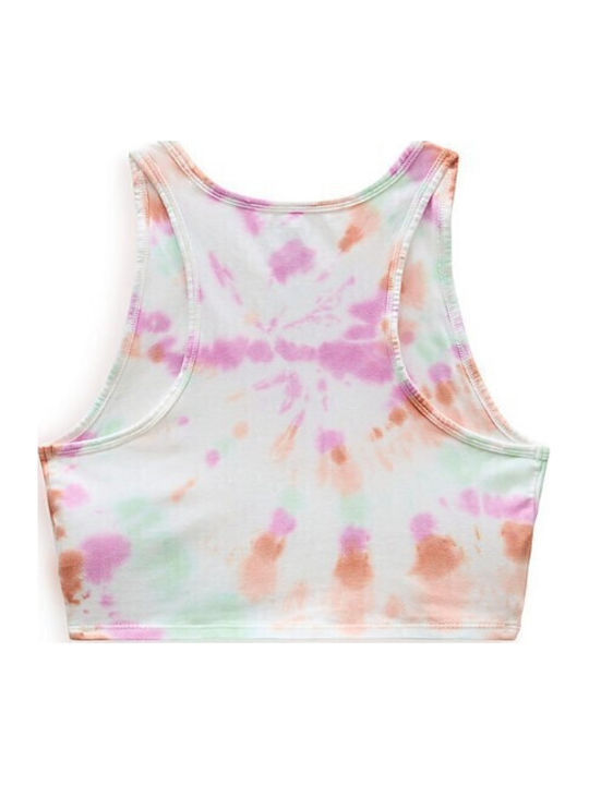Longline Γυναικείο Αθλητικό Crop Top Αμάνικο Λευκό