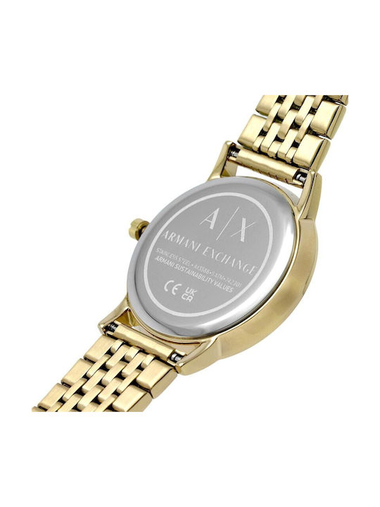 Armani Exchange Uhr mit Gold Metallarmband