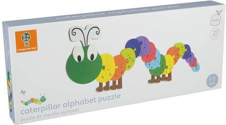 Lemnos Puzzle pentru Copii cu Îmbinări Alphabet 27buc Orange Tree Toys