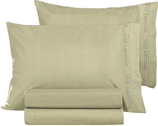 Guy Laroche Bettbezug Baumwolle Einzelbett 165x225 Color Plus Olive