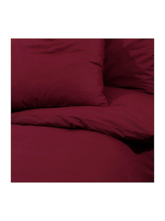 vidaXL Комплект Плик за Завивка Кинг Сайз с 2 Калъфки 260x240 Бордо