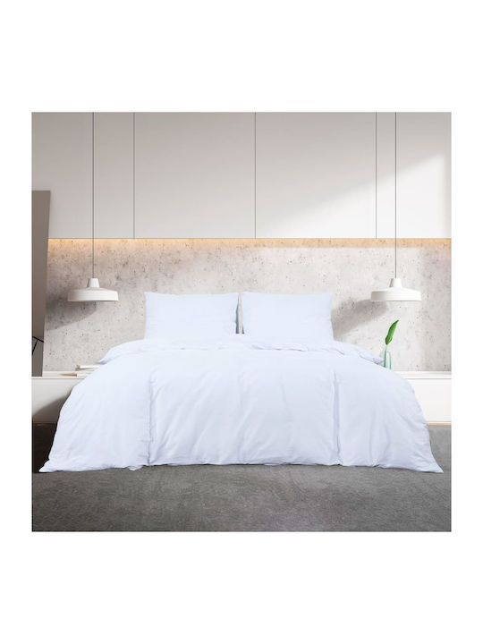 vidaXL Комплект Плик за Завивка Кинг Сайз с 2 Калъфки 260x240 Бял