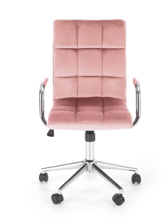 Desk Chair Gonzo 4 with Armrests Pink 60x53x105cm