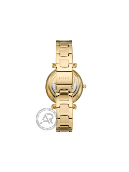 Fossil Uhr mit Gold Metallarmband