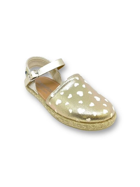 Conguitos Παιδικές Espadrilles mit verstellbarer Metallschließe Gold