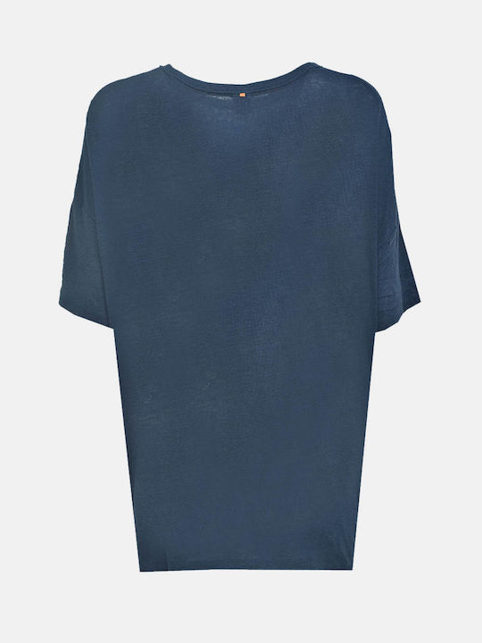 Hugo Boss Γυναικείο T-shirt Μπλε με Στάμπα