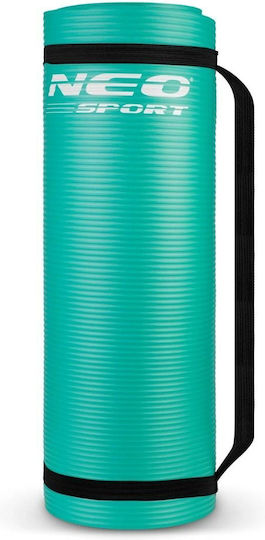 NEO Sport Fitnessmatte Pilates Türkis mit Tragegurt (183x60x1.5cm)