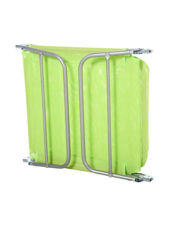 Liegestuhl Metallisch mit Textilene-Stoff Light Green 182x56x24.5cm.