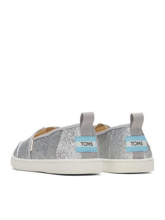 Kids Espradrilles Slip-On Silver Alpargata