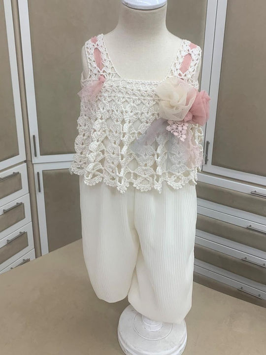 Nst Nastasia Katherine Doyley Dyer Beige Knitted Jumpsuit Baptism