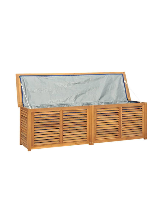 vidaXL Wooden Outdoor Storage Box Brown 175x50x53cm