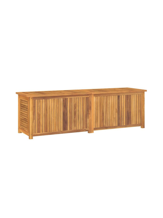 vidaXL Wooden Outdoor Storage Box Brown 175x50x53cm