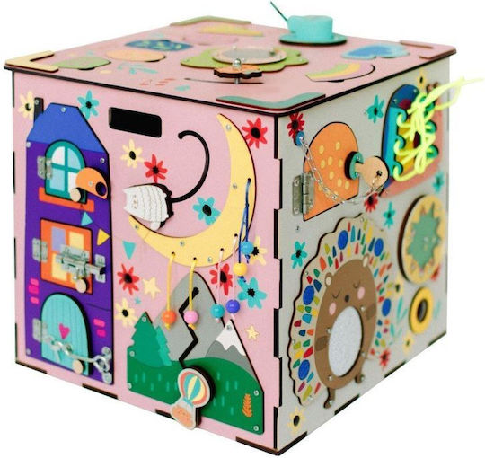 Eli Neli Activity Cube Activity Cube with Led made of Wood with Lights for 24++ Months