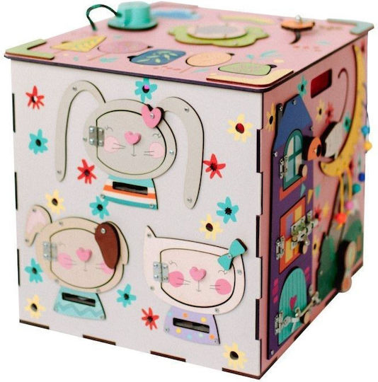 Eli Neli Activity Cube Activity Cube with Led made of Wood with Lights for 24++ Months