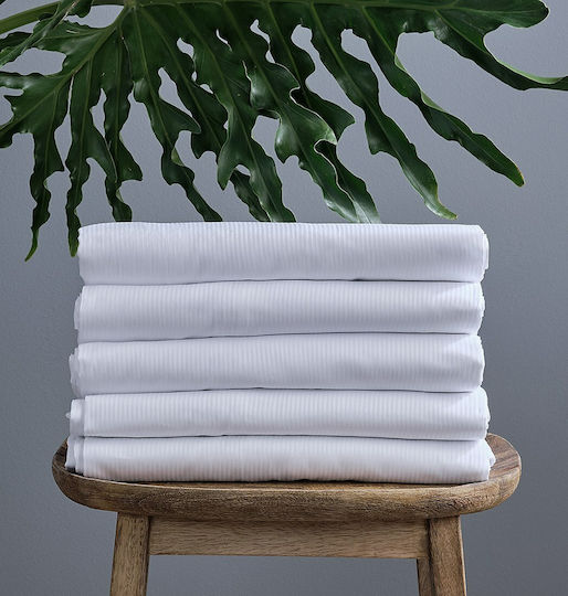 Blanc de Blanc Hotel-Bettbezug 100% Baumwolle Gestreift 240TC 240x260cm