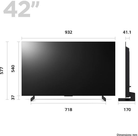 LG Smart Television 42" 4K UHD OLED Evo OLED42C34LA HDR (2023)