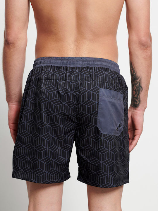 BodyTalk Men's Swimwear Bermuda Black with Patterns