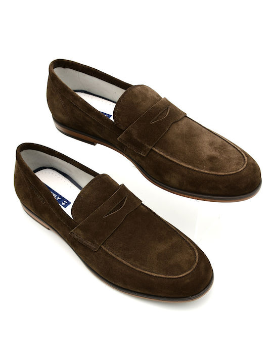 Stonefly Steve 4 Velour Suede Ανδρικά Loafers σε Καφέ Χρώμα