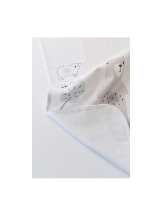 Bi Baby Bear Family Αδιαβροχοποιημένο Σελτεδάκι Λευκό 50x75εκ.