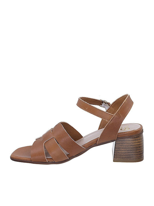 Leder Sandalen Tabac Braun