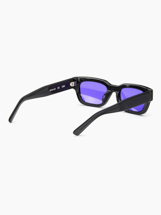 Akila Zed Unisex Sunglasses with Black Plastic Frame and Purple Lens 1925-02-24