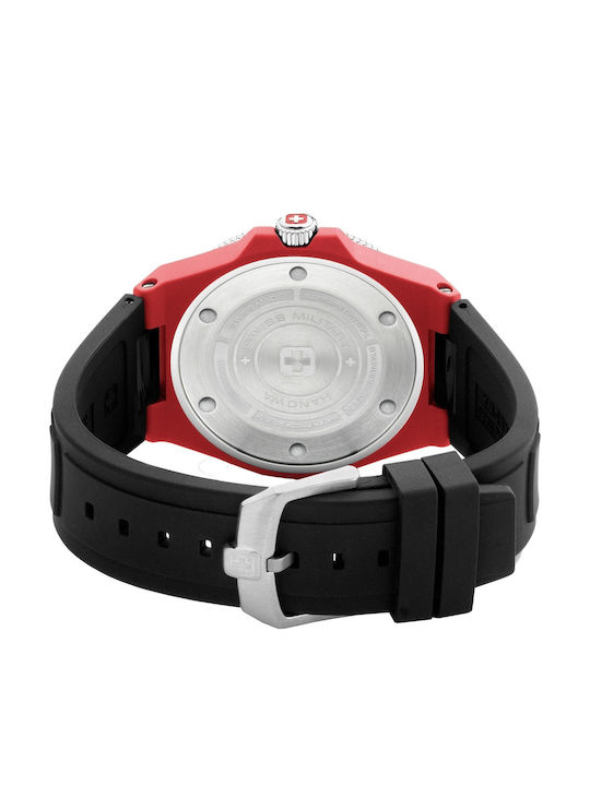 Swiss Military Hanowa Ocean Herrenuhr 45mm Batterie mit Schwarz Kautschukarmband