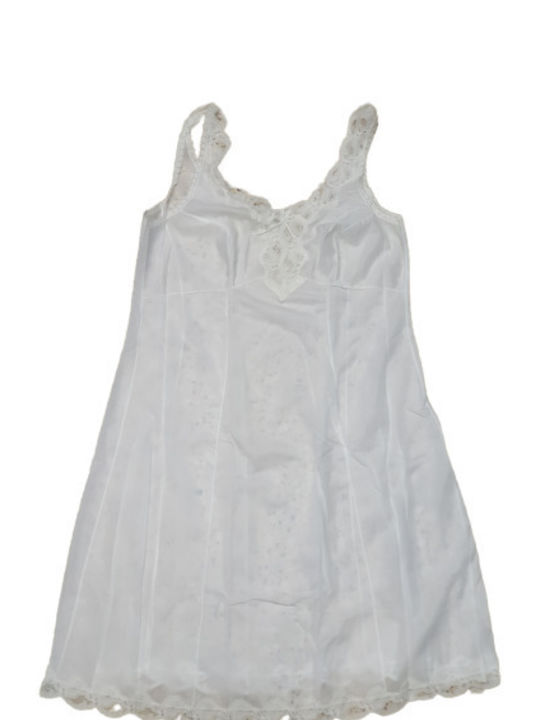 Classic Compineon Sparkskin Greek made with lace White