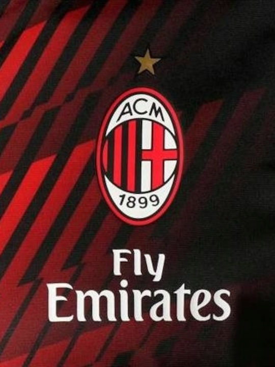 Athletic Kids Sweatshirt Cardigan with Hood Black AC MILAN
