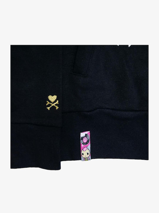 Women's Sweatshirt Jacket Hooded Black