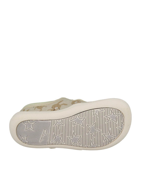 Kids Ballerinas Briley Bow with Adjustable Metal Clasp Beige