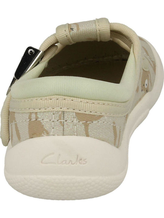 Kids Ballerinas Briley Bow with Adjustable Metal Clasp Beige