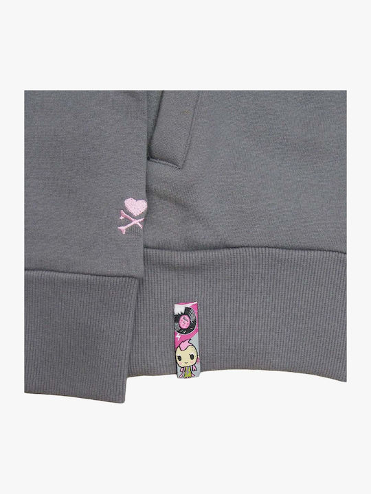 Women's Sweatshirt Jacket Hooded Gray
