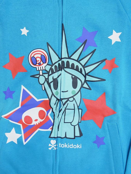 Tokidoki Kinder-Sweatjacke mit Kapuze Hellblau