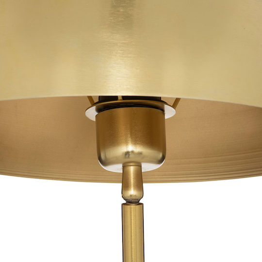 Atmosphera Lilio Metallisches Tischlampe für E27 Fassung mit Gold Hut und Basis