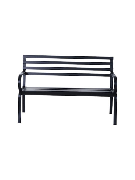 Bench Outdoor Metal Black 127x62x82cm