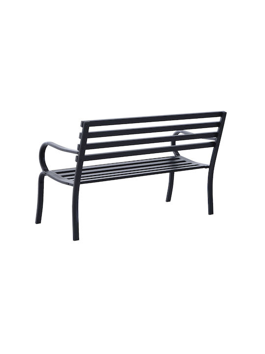 Bench Outdoor Metal Black 127x62x82cm