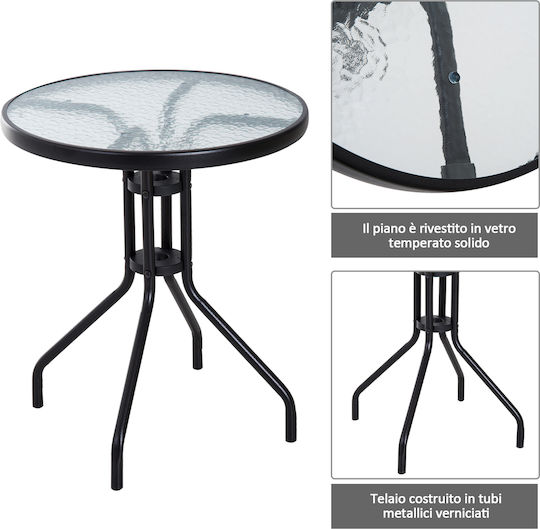 Dining Set for Small Outdoor Spaces 3 Pieces Brown