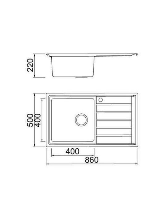 Karag BL 654 BL654 Drop-In Мивка Inox Сатен Ш86xД50см Сребрист