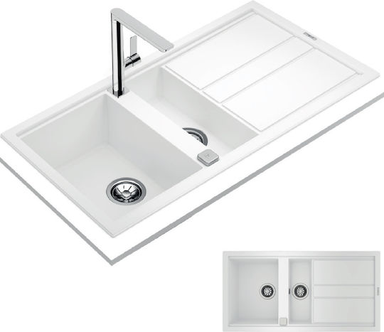 Teka Nova 60 B-TG 1½B 1D Drop-In Μ100xΠ51см Бял