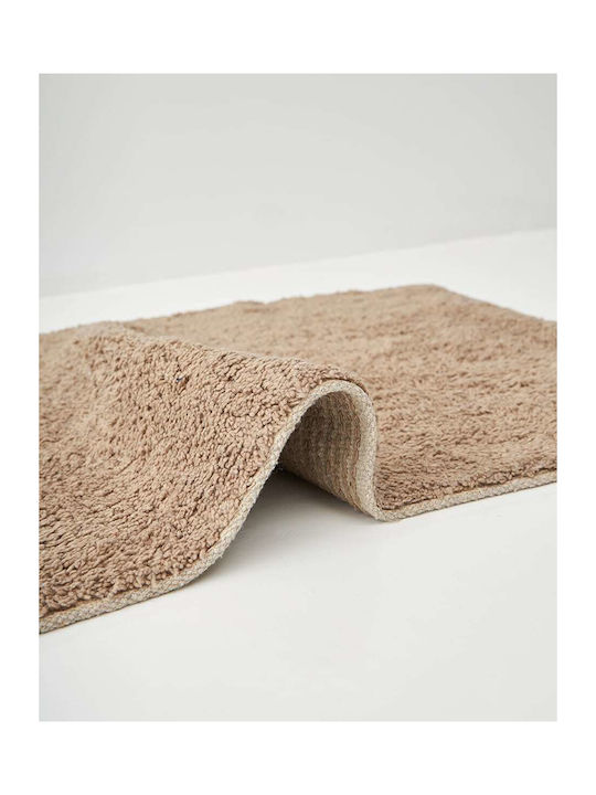 Pennie Non-Slip Bath Mat Cotton Loop 041753-58 Brown 50x80cm