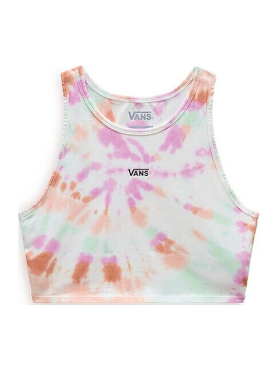 Longline Γυναικείο Αθλητικό Crop Top Αμάνικο Λευκό