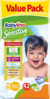 Babylino Klebeband-Windeln Chamomile Sensitive 1+1 Nr. 5+ für 13-27 kgkg 84Stück