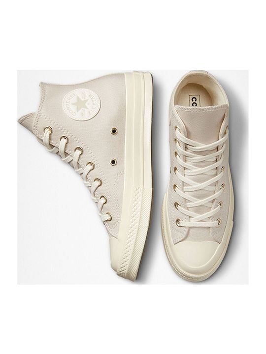 Chuck 70 Flatforms Boots Beige