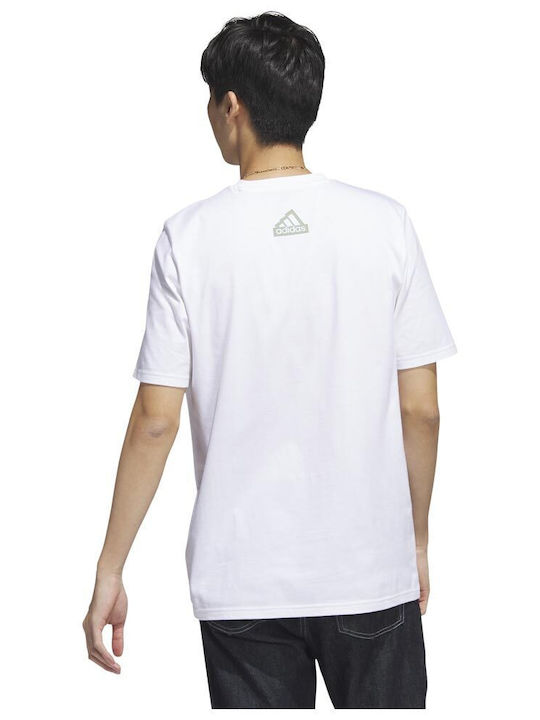Adidas Ανδρικό T-shirt Λευκό Μονόχρωμο