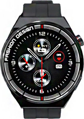 Moxom Sports Αδιάβροχο Smartwatch με Παλμογράφο (Μαύρο)