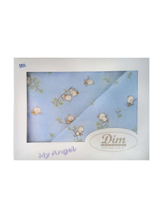 Dimcol Birds 14 Παιδική Παπλωματοθήκη Μονή Βαμβακερή Sky Blue 160x220εκ.