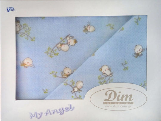 Dimcol Birds 14 Детски Плик за Завивка Единичен Памучен Sky Blue 160x220бр
