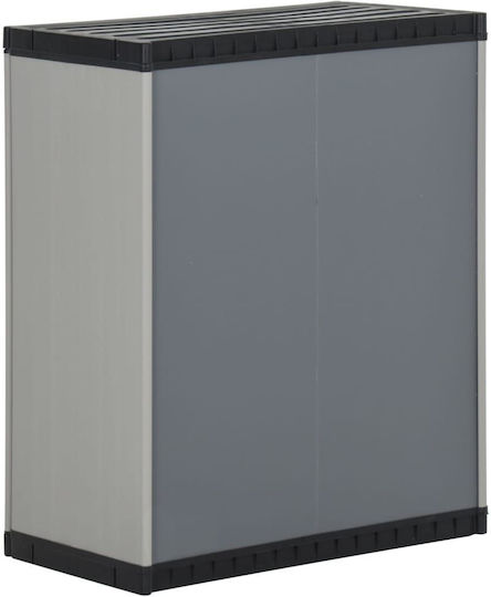 Double-leaf Polypropylene Outdoor Storage Cabinet with 1 Shelf 68x40x85 cm